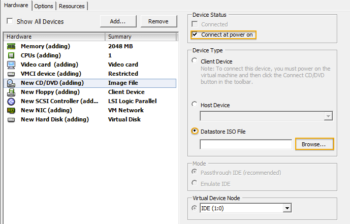 VMware ESXi Install